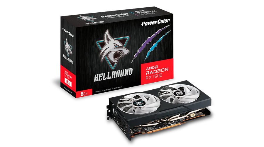 PowerColor Hellhound AMD Radeon RX 7600 8GB GDDR6